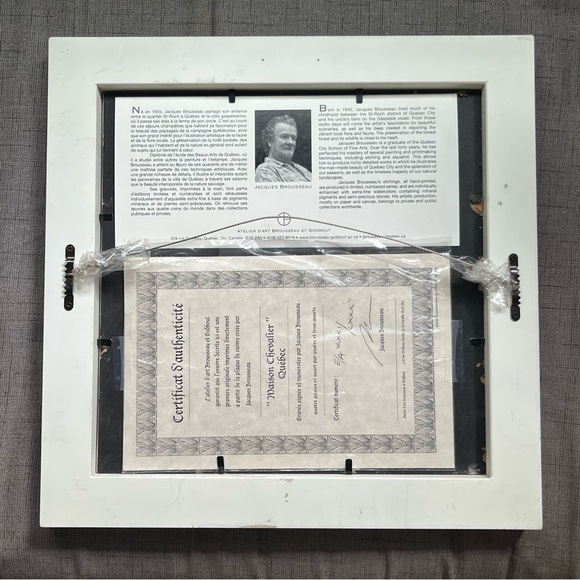 Jacques Brousseau “Maison Chevalier Quebec” Etching Art-Signed-FRAMED-Authentic - Picture 8 of 16